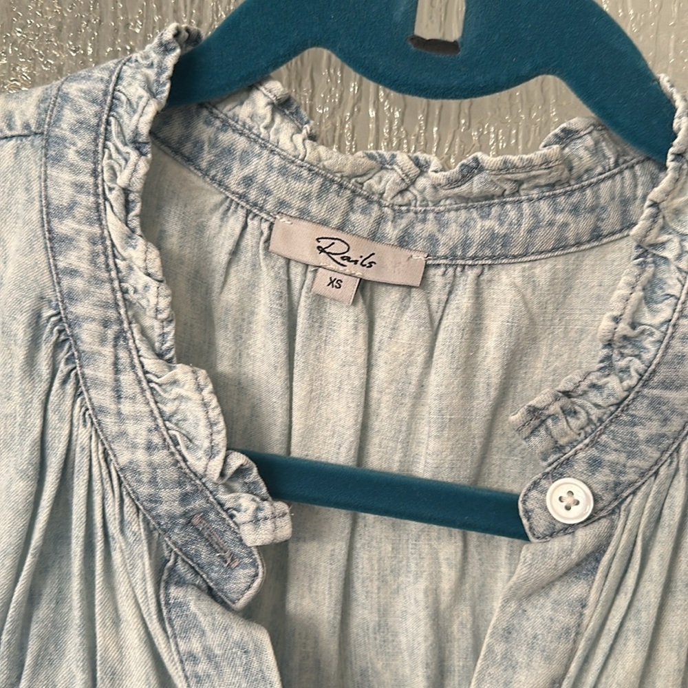 Rails Chambray Ruthie Blouse XS - Picture 2 of 5